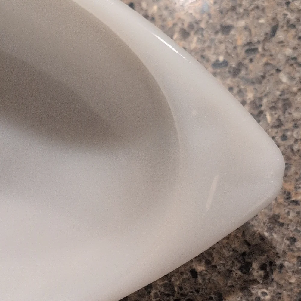 Glasbake Vintage Milk Glass Fish Platter